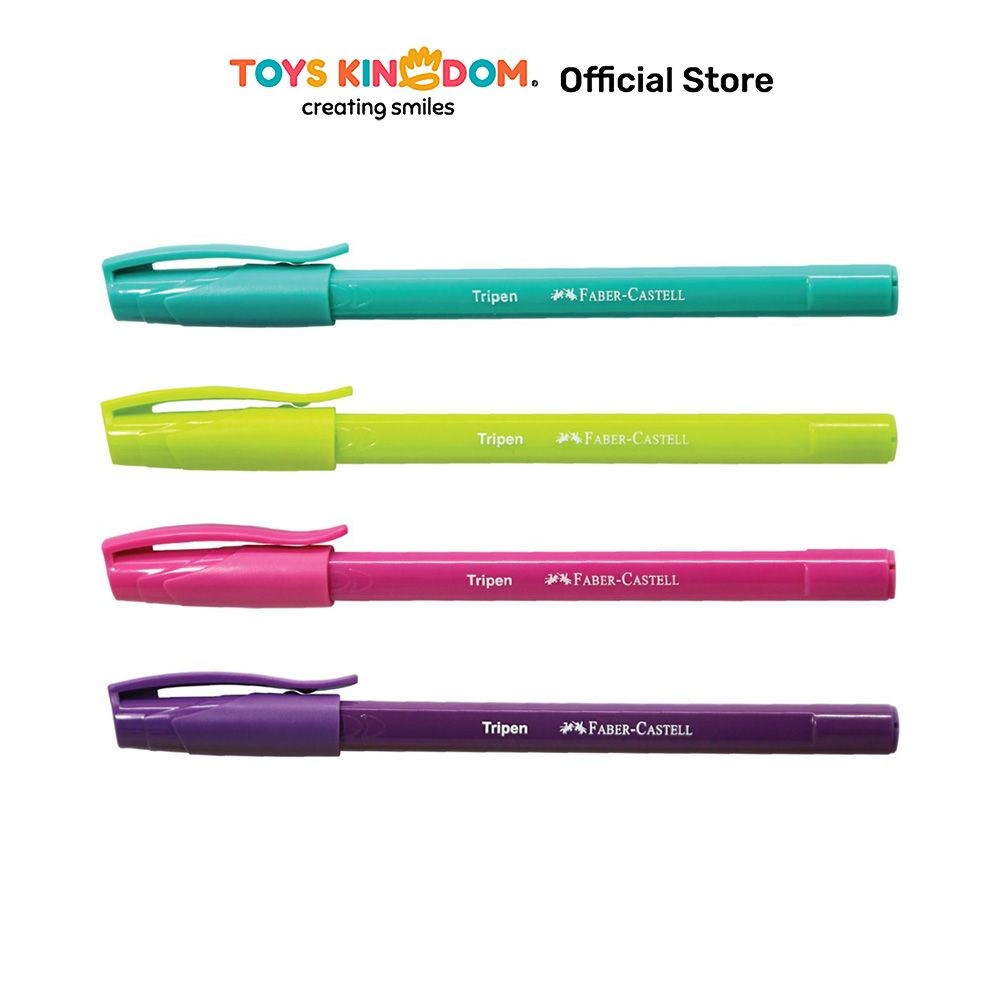 

Toys Kingdom Faber Castell Set 4 Pcs Tripen Pulpen Hitam 547004 Pena Ballpoint Pen Bolpoin Alat Tulis Lucu