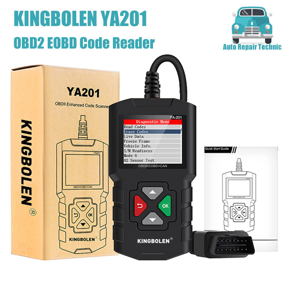 

YA201 Car OBD2 EOBD Code Reader Professional Auto Scanner for Engine Check YA-101 Car Diagnostic Tools for KING-BOLEN PK CR3001