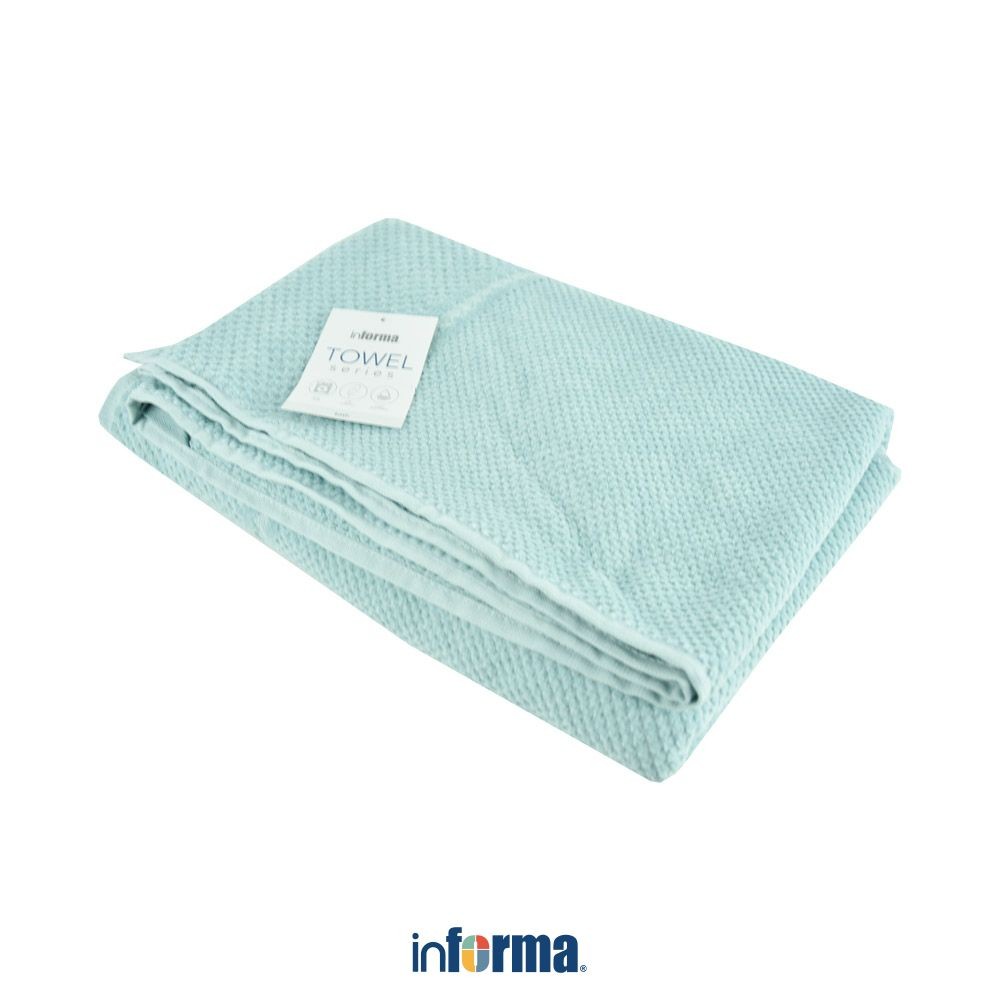 Informa 70X140 cm Popcorn Handuk Mandi - Biru Muda Bath Towel Handuk Dewasa Anduk Badan Perlengkapan
