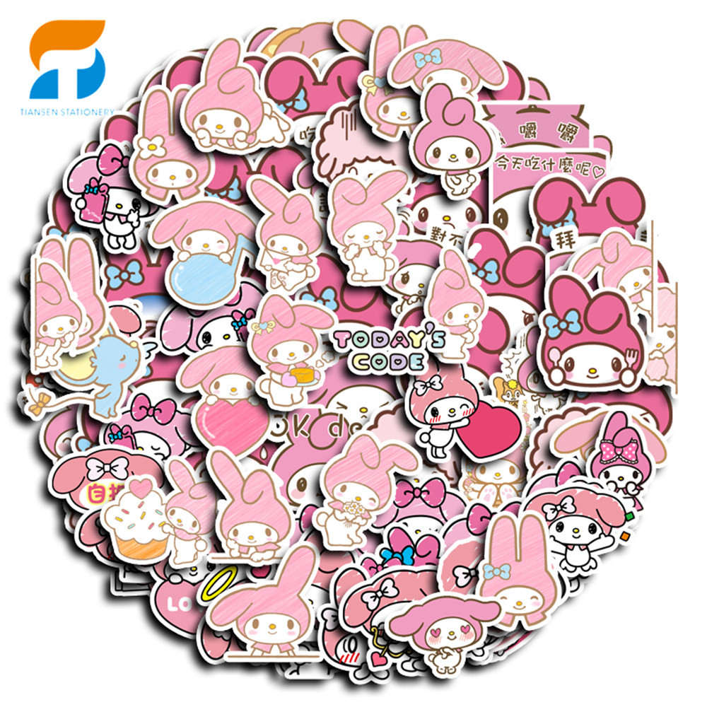 

100pcs Cute Pink Devil Stickers Diy Computer Washi Scrapbooking Laptop Stickers Stationery Arts Crafts