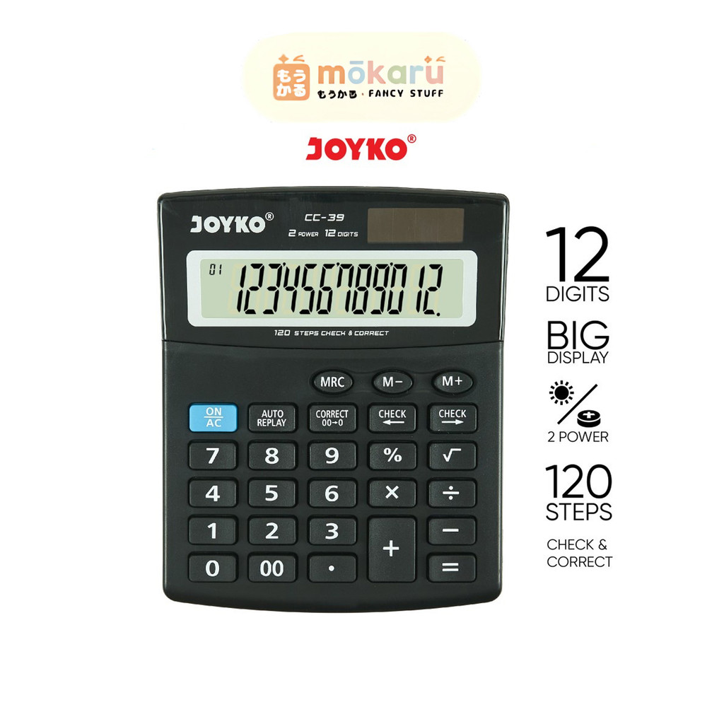 

Joyko Calculator CC-39 / Kalkulator 12 Digits / Check Correct / Kalkulator Meja Kantor Office Murah Berkualitas