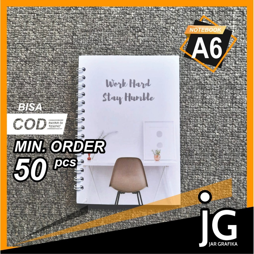

NOTEBOOK A6 CUSTOM BUKU CATATAN BLOCK NOTE CUSTOM BLOK NOTE CUSTOM SOUVENIR SEMINAR KIT [JG01]