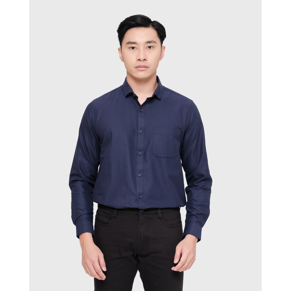 MOC Kemeja Lengan Panjang Pria STYX - NAVY