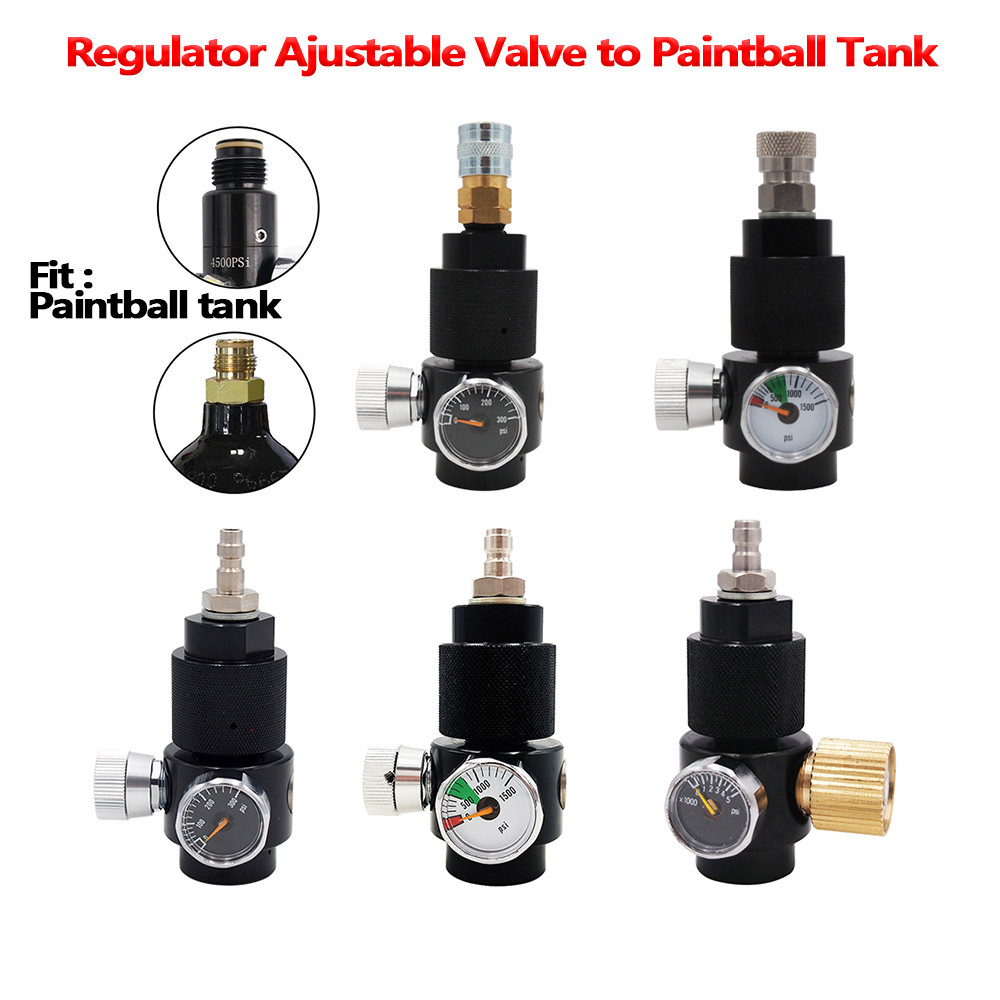 HPA Regulating Regulator Co2 Valve W/ US Foster or 8mm Quick Disconnect Adapter Male Plug DIY Kit Fo