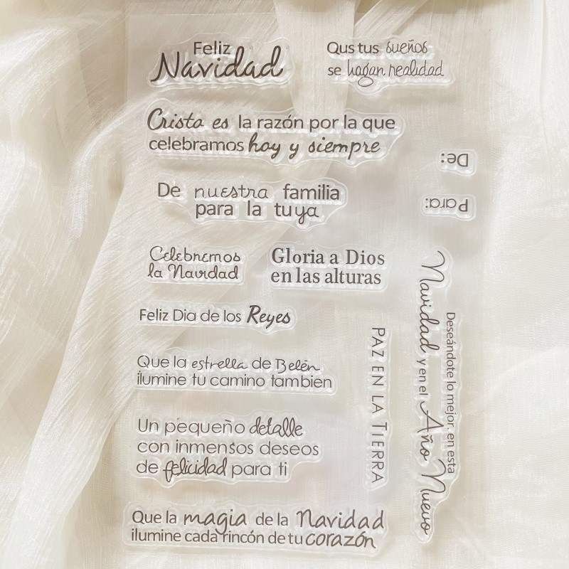 

spanish word daily phrase Clear Stamp Transparent Silicone Stamp Seal Sheet For Scrapbooking Photo Album Decoration