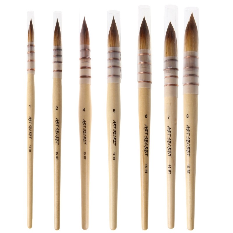 

Handmade Squirrel Hair Artist Watercolor Paint Brush For Watercolor Art Supplies