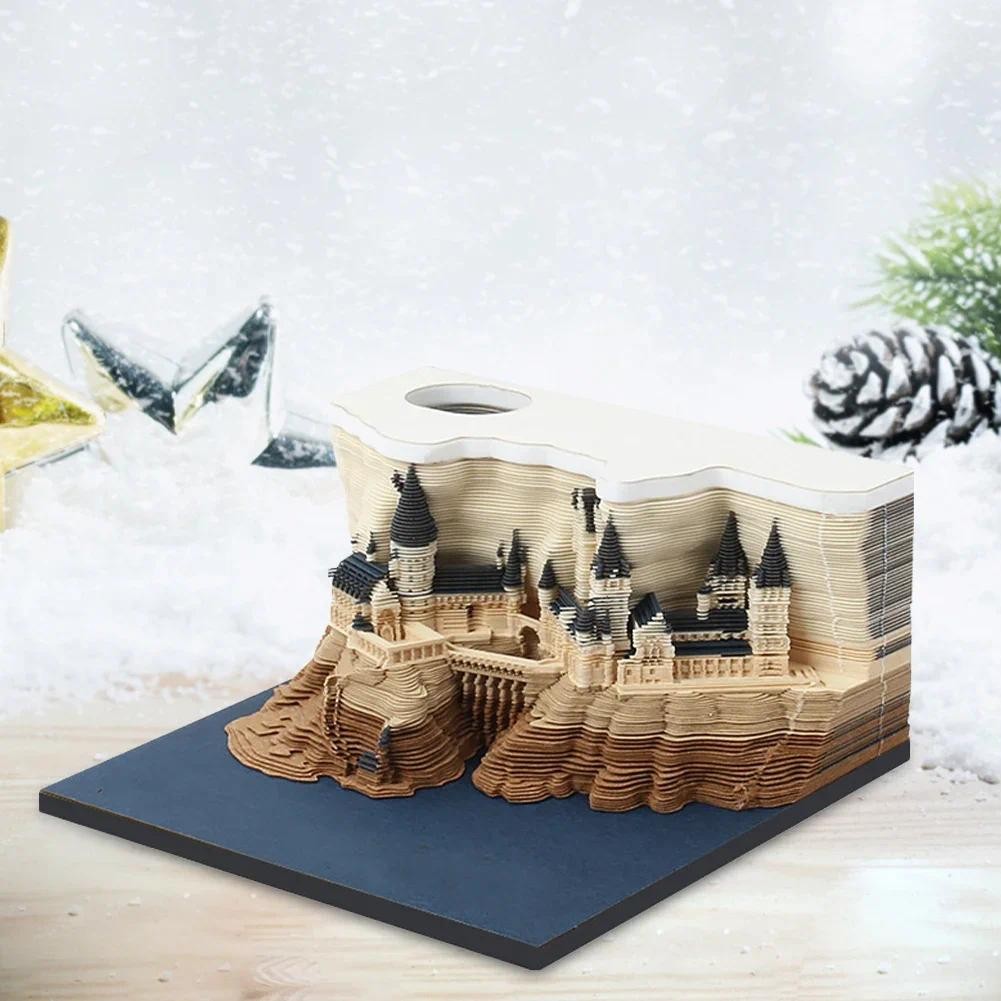 

Castle House Tear Off 3D Note Pad With Calendar Option