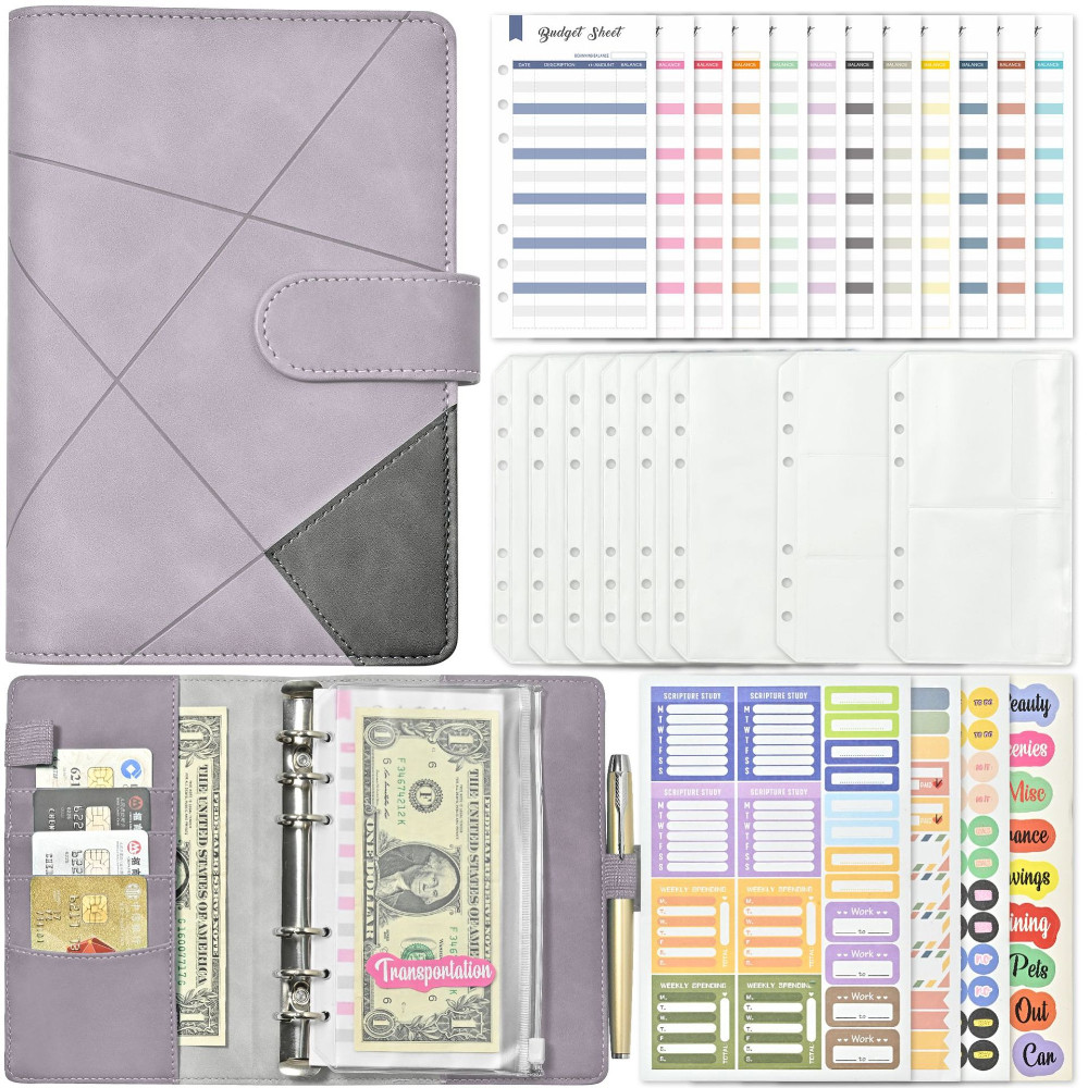 

A6 Cash Budget Binder Money Budget Planner Binder With Zipper Envelope For Budgeting French Budget Pouch Binder For Saving Money