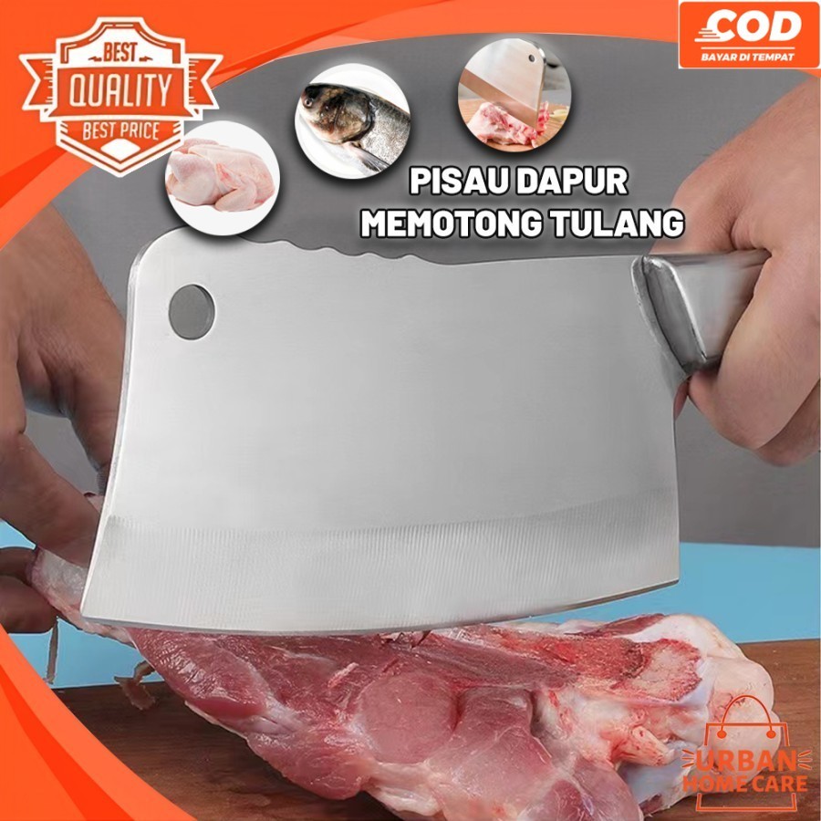 PISAU STAINLESS GOLOK PISAU TULANG PISAU DAGING TEBAL PISAU CINCANG B018 ORIGINAL