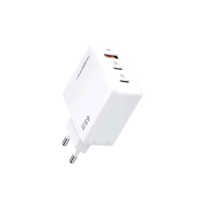 MOFIT CPD65 GaN PD65Watt C+C+A Super Fast Charging Adaptor - Putih