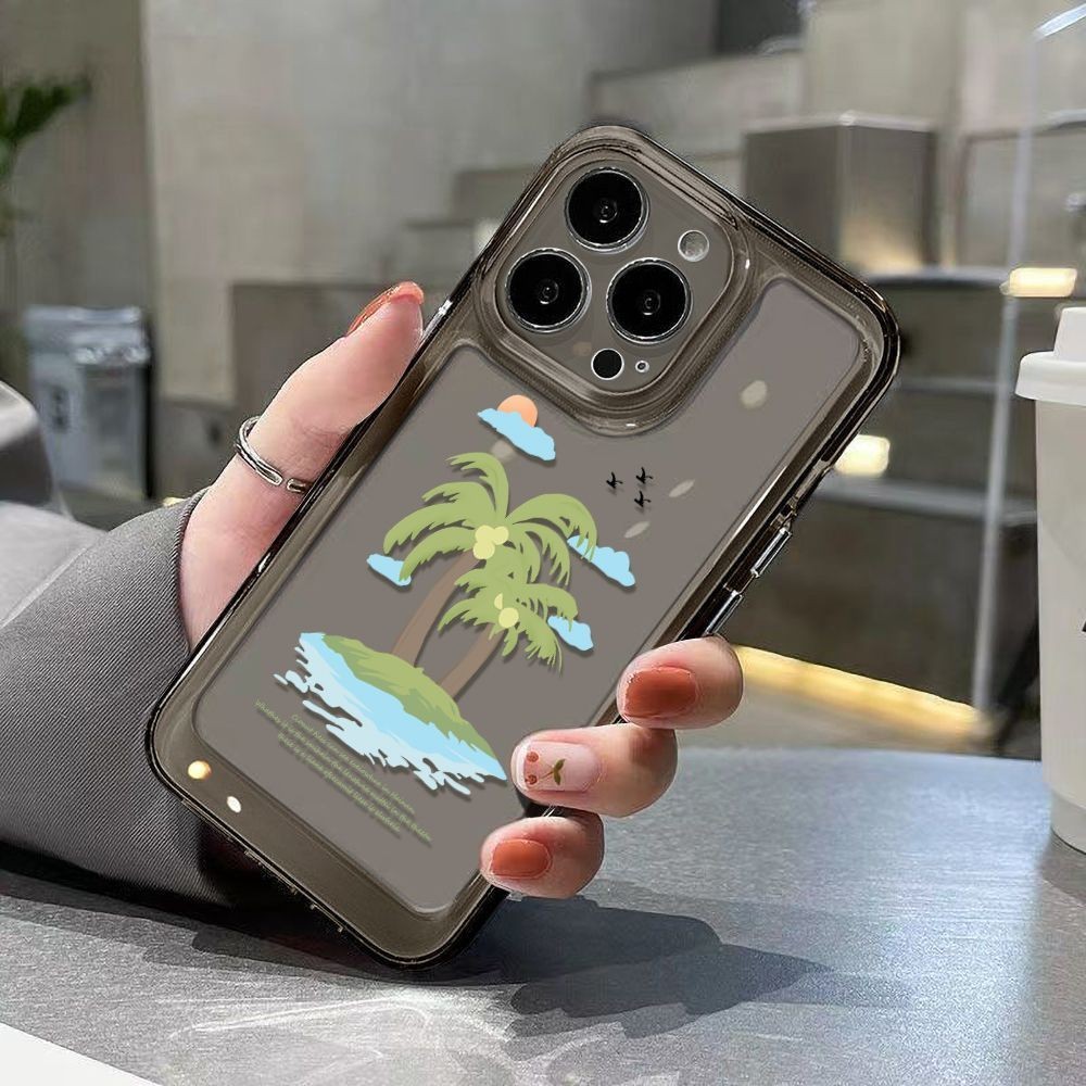 Pohon Coconut Pulau Softcase OPPO Reno 12 5G Reno 12 Pro 5G Reno5 Reno5 5G Reno 11 Pro 5G Print Case