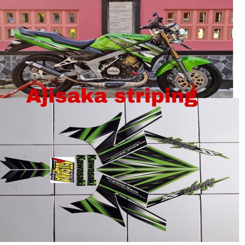 stiker ninja ss 2013 hijau striping ninja ss 2013 hijau striping stiker lis les Kawasaki ninja ss 20