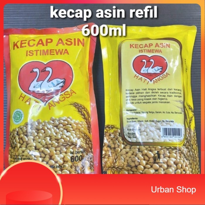 

kecap asin istimewa cap hati angsa medan 600ml pouch refill