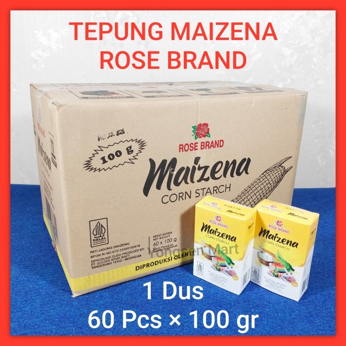 

( 1 DUS ) Tepung maizena Rose Brand 100gr , pati jagung corn starch maizena 100 gram