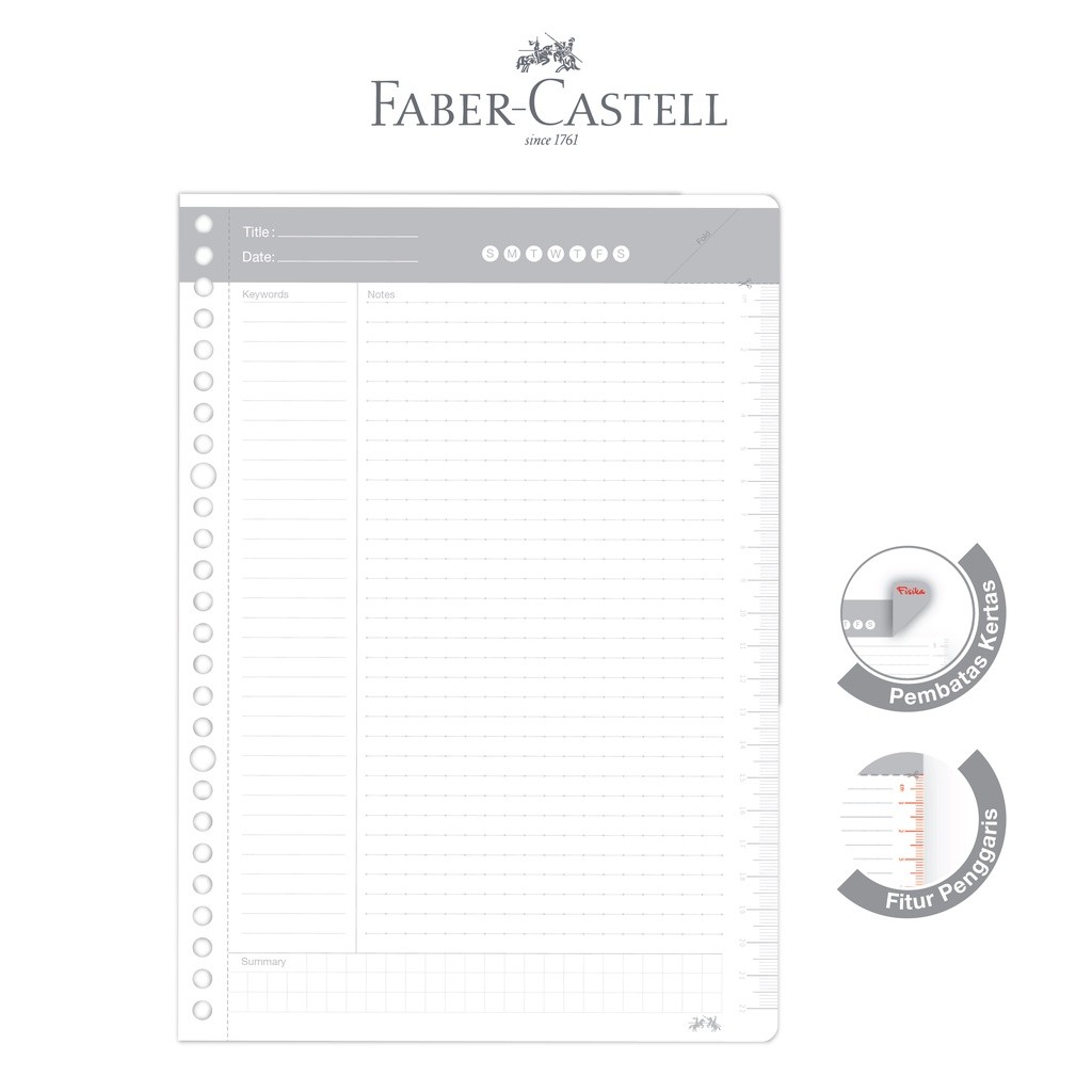 

[JK] Faber-Castell Kertas Loose Leaf Digital B5 Isi File 50 Lembar Garis Khusus