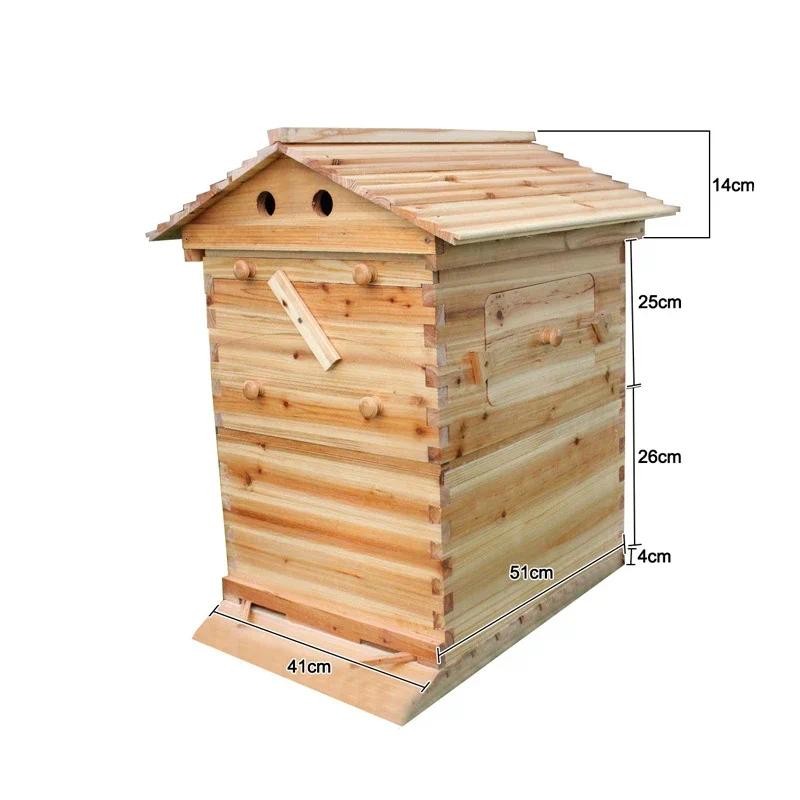 Flow Hive Boiled Wax Cedar Self-watering Honey Bee Hive Beekeeping Tools Self-watering Honey Bee Hiv