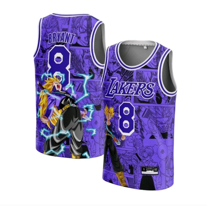 Komaria | Jersey Basket Kobe Bryant LA Lakers #8 Custom Biru Trunk Baju Kaos Atasan T-shirt Kustom