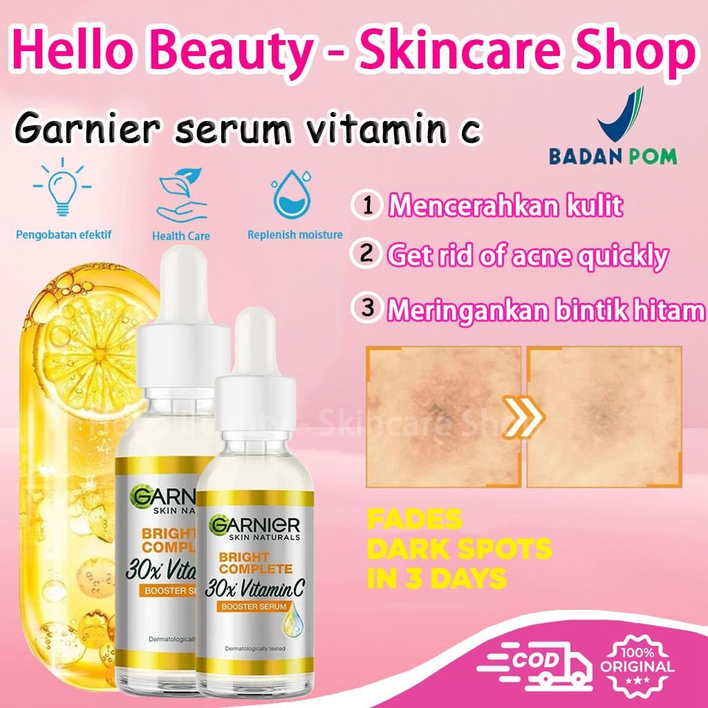 【COD Beli 2 gratis 1】Garnier Serum 30ML / Garnier Serum Cream / Garnier Serum Vitamin C / Garnier Br