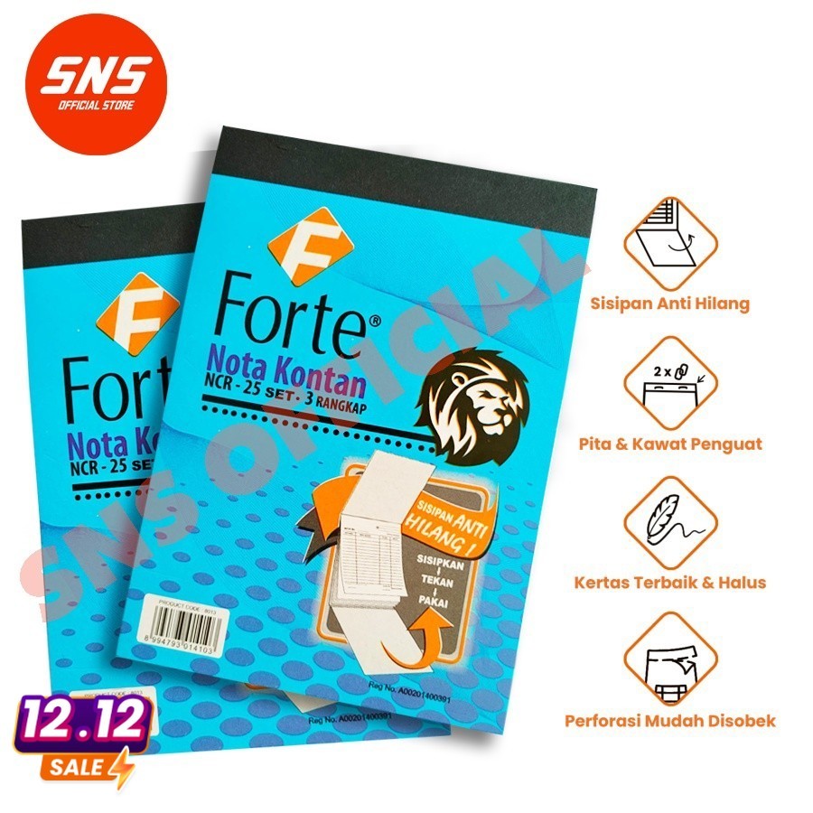 

BUKU NOTA / SURAT JALAN 1 PLY / 2 PLY / 3 PLY (A5 / A6) FORTE SNS OFFICIAL STORE