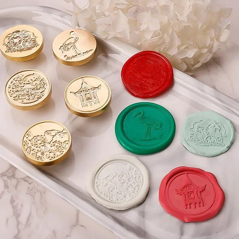 

Vintage Paint Seal Stamp Copper Head Office Stamp Fire Paint Seal Pattern Engraving Direct Manufacturer Supplies