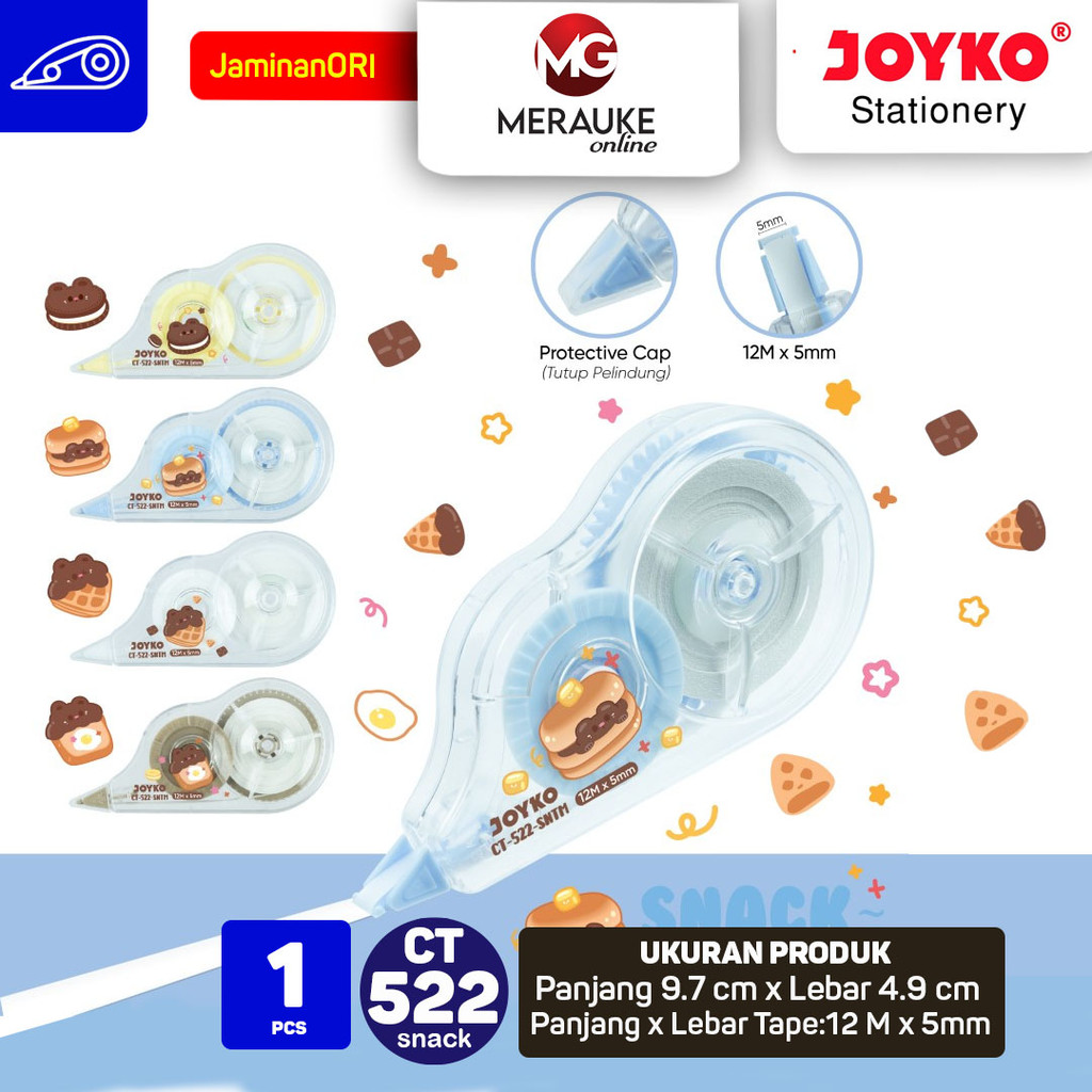

Joyko Pita Koreksi Correction Tape CT-522 Snack Time SNTM