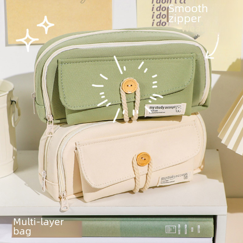 

Japanese Style Super Large Capacity Pencil Case Simple High School Student Stationery Bag Ins Trend Small School Pencil Box