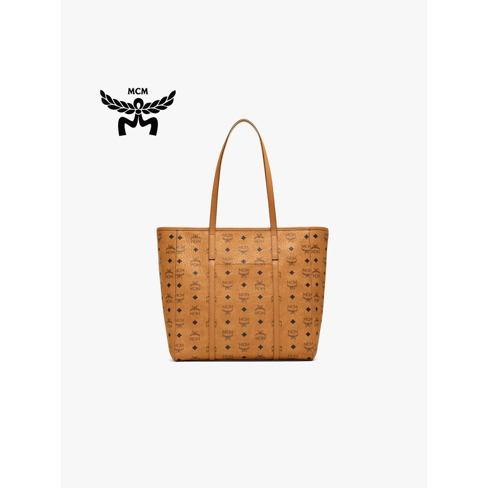 MCM TONI VISETOS medium zipper shopping bag basket tote bag commuter