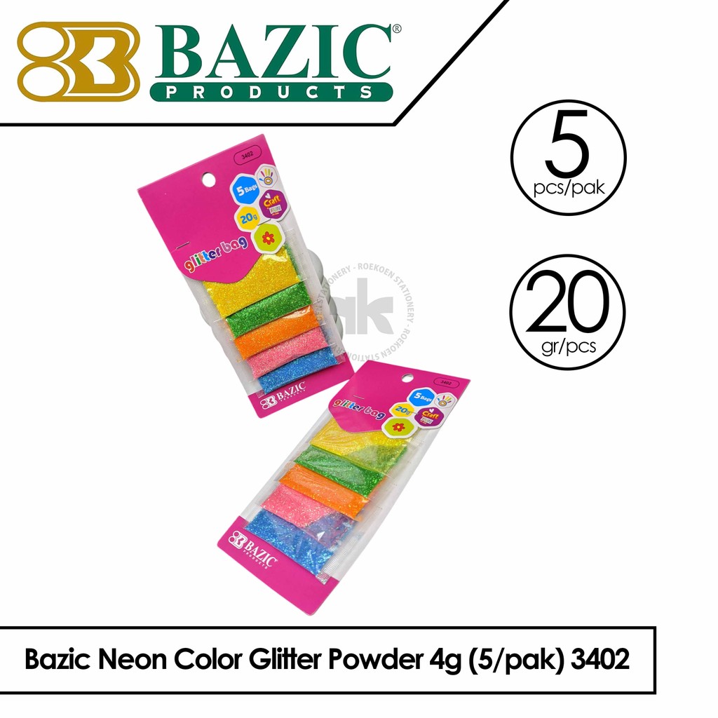 

Bazic Neon Color Glitter Powder 4g (5/pak) 3402