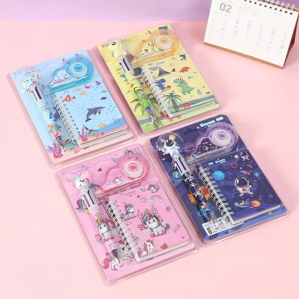 

Ay00! T&Y Stationery Set Lucu Karakter Kartun Alat Tulis Set 3 IN 1 Correction Tape Perlengkapan