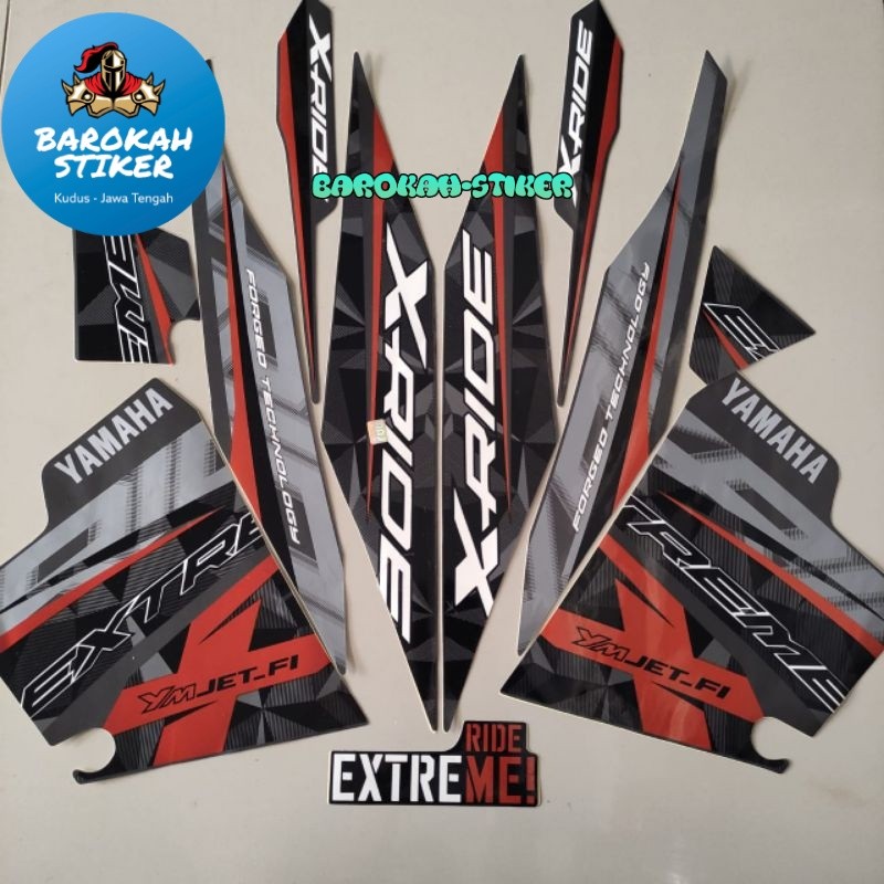 Striping stiker polet yamaha x-ride xride 2015 2016 abu grey ist standar berkualitas terbaik ter mur