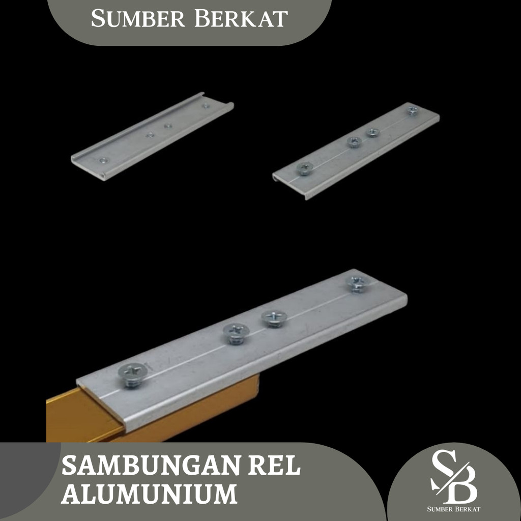 Sambungan Rel Gorden alumunium vitrase kotak / oval