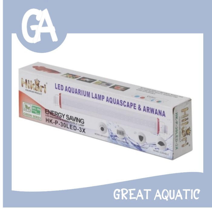 Lampu gantung led aquarium aquascape arwana HIKARI HK P 30 40 50 60 80 100 120 LED 3 X MODE untuk aq