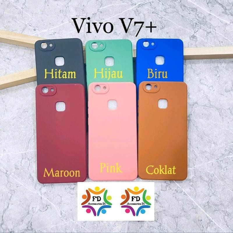 SoftCase Macaron Untuk Hp Vivo V7 Plus 1716 1850 Y79A Tpu Procamera Hitam