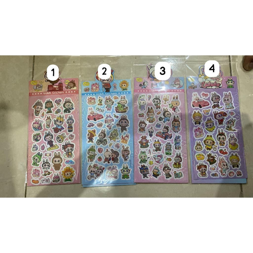 

(TOS) Stiker Kaca Dekorasi Cutting Waterproof Karakter Labubu /STIKER LABUBU