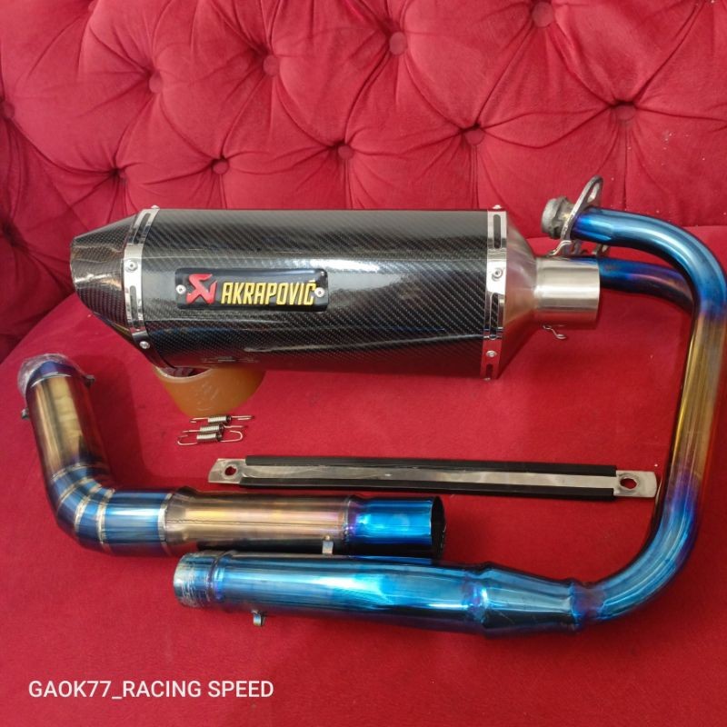 KNALPOT RACING AKRAPOVIC LAYANG CARBON NINJA 250FI NINJA KARBU CBR250RR CBR250R MT25 R25 DLL SUARA B