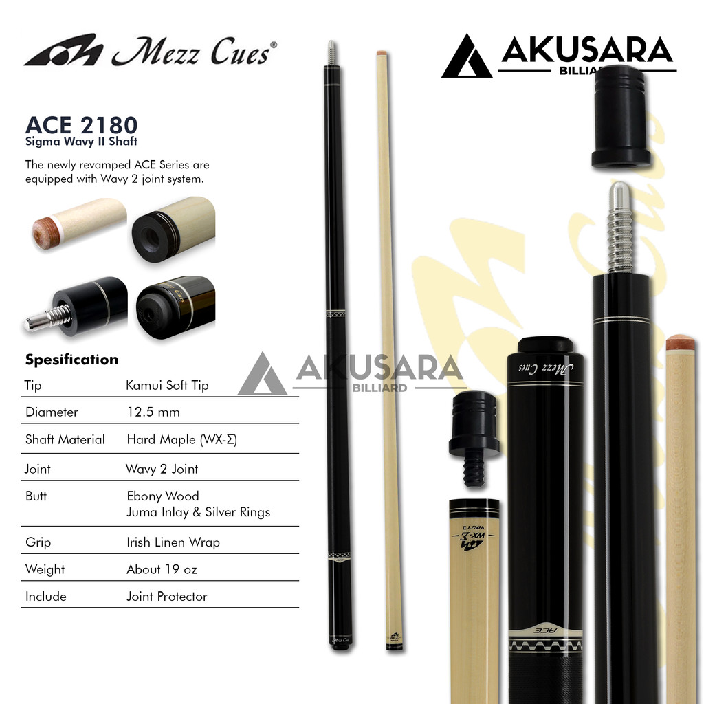 Stik Mezz Ace 2180 + Shaft WX Sigma Ebony Maple Play Cue billiard