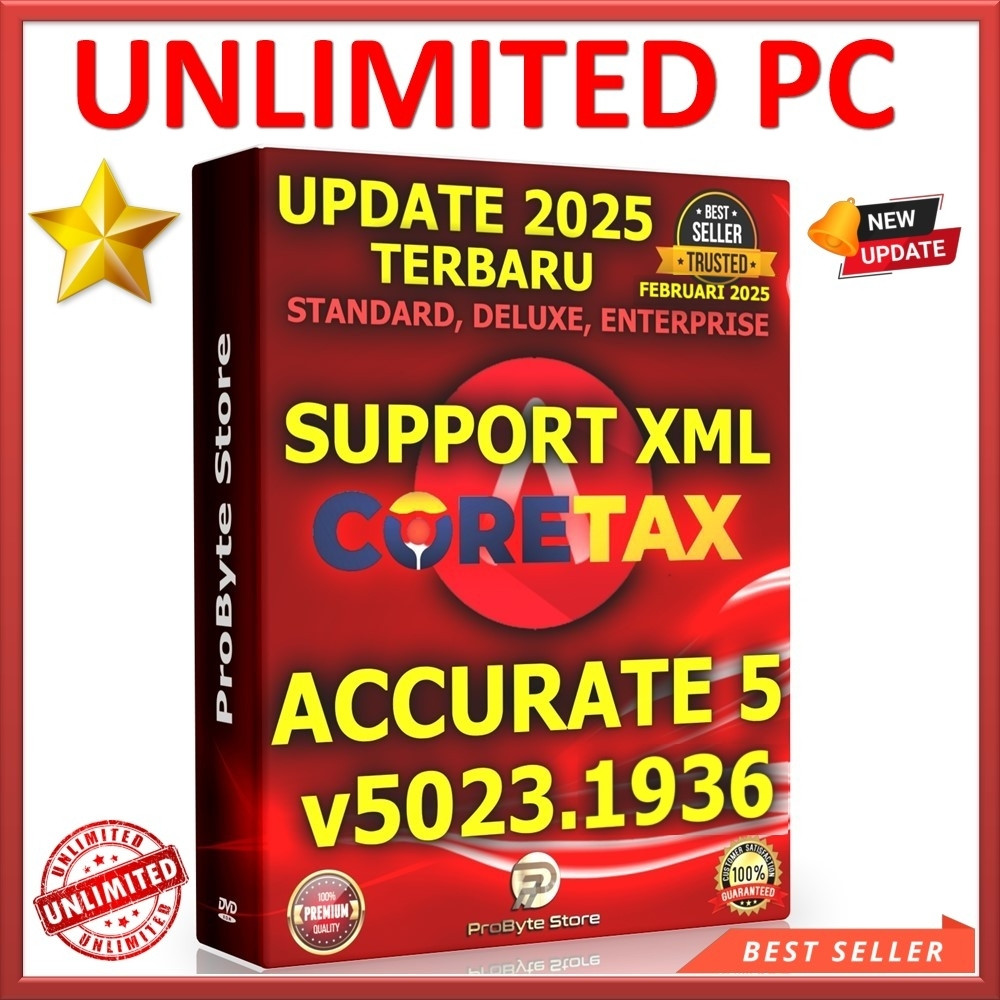 ACCURATE 5 UNLIMITED PC Standard Deluxe Enterprise Terbaru 2025 Full Versi Permanen Murah Software A