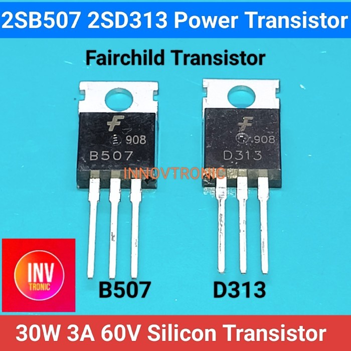 2SD313 D313 2SB507 B507 TO-220 30W 60V 3A Silicon Power Transistor - D313+B507