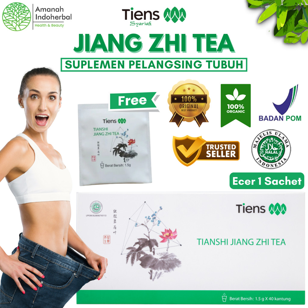 

Ecer 1 Sachet Jiang Zhi Tea Teh Pelangsing Badan Detox Racun Lemak Tubuh, Teh Original dan Alami Menghilangkan Lemak Jahat dalam Darah, Mencegah Kolesterol, Asam Urat, Rematik, Darah Tinggi, Melangsingkan Badan Serta Melancarkan Aliran Darah