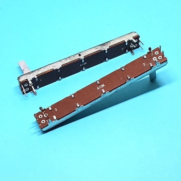 6Pin A10K Stereo Slide Potentio 75mm High Quality Potensio Geser Volume Audio Mixer
