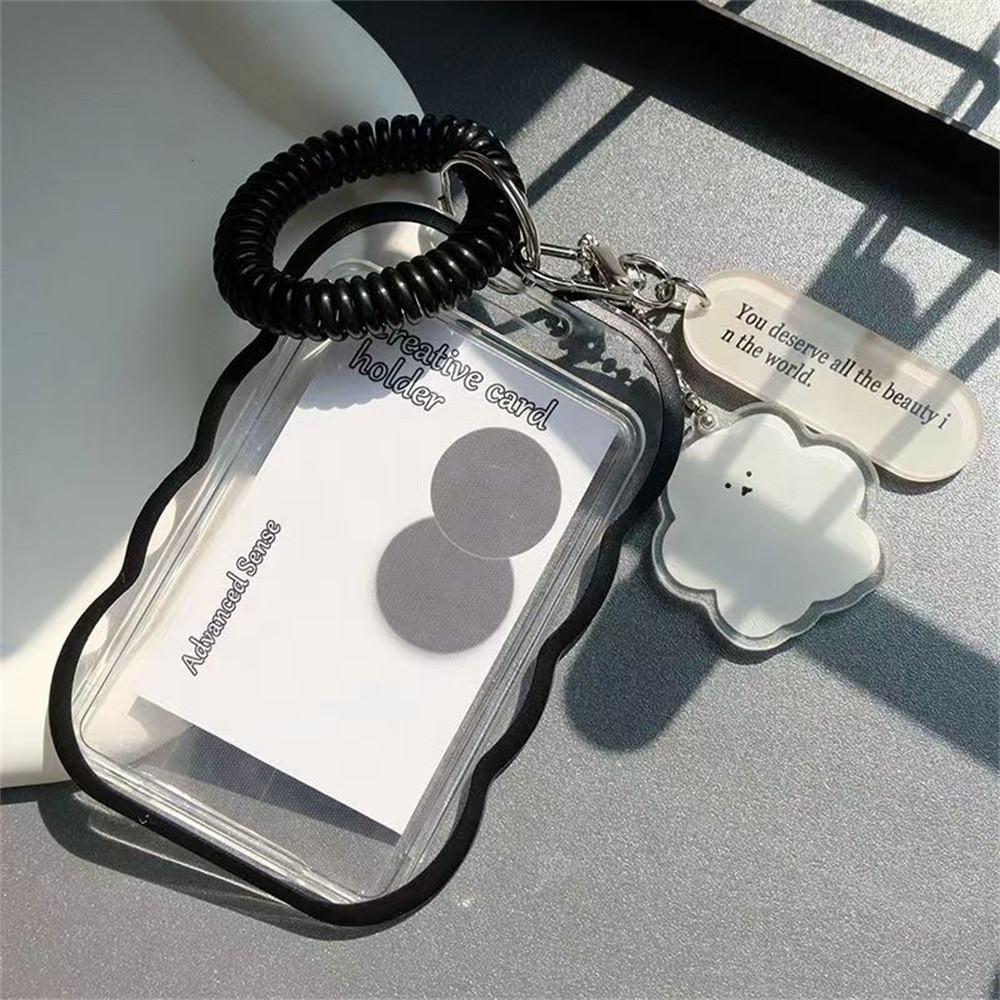 

Creative Design Kpop Photocard Holder Transparent Card Holder Keychain Photo Sleeves Bus Card Student Card Case Photo Protector