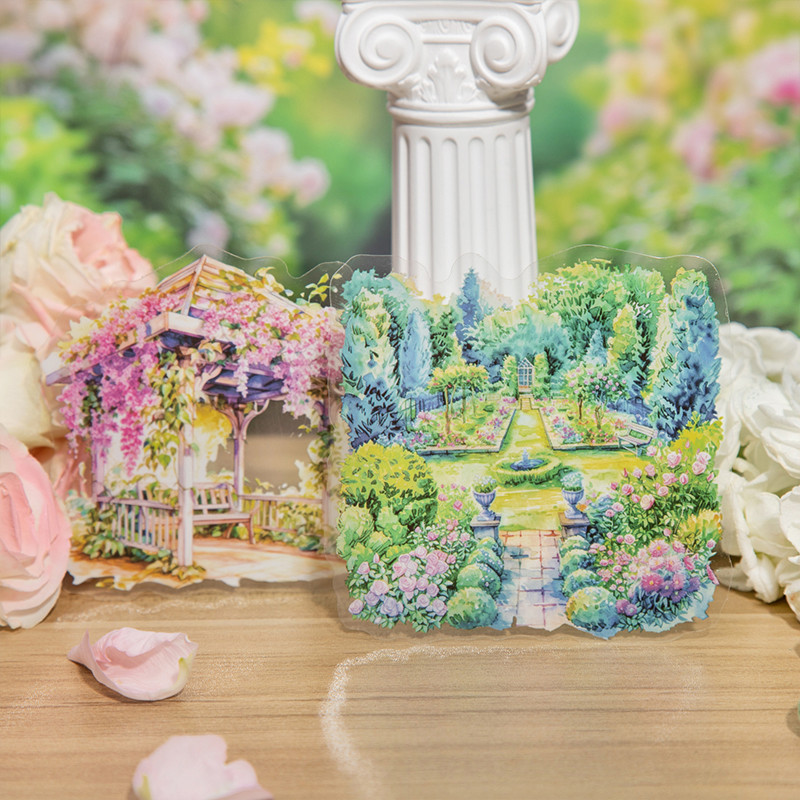 

10Pcs/Bag Vintage The scenery of spring Stickers Aesthetic Flowers Hand Account Material Decorative Scrapbook Sticker