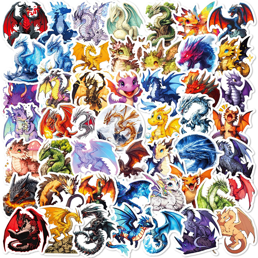 

10/30/50pcs Funny Cute Cartoon Dinosaur Pterosaur Stickers DIY Notebook Suitcase Laptop Phone Fridge Scrapbooking Sticker Decals