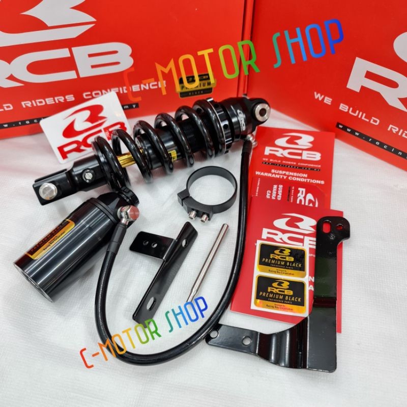 Shock Shockbreaker Belakang Monoshock Rcb DB 2 LINE BLACK SERIES Vixion New, Vixon Old, Vixion R, R1