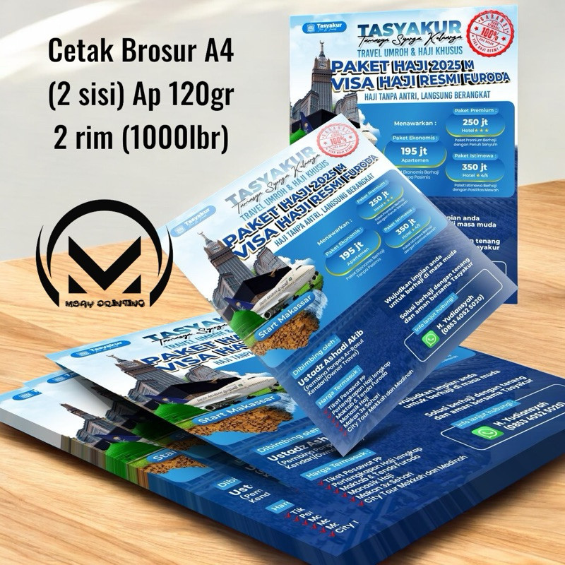 

Cetak Murah Brosur A4 (2 Sisi) Art Paper 120gr / 2 rim (1000lbr)