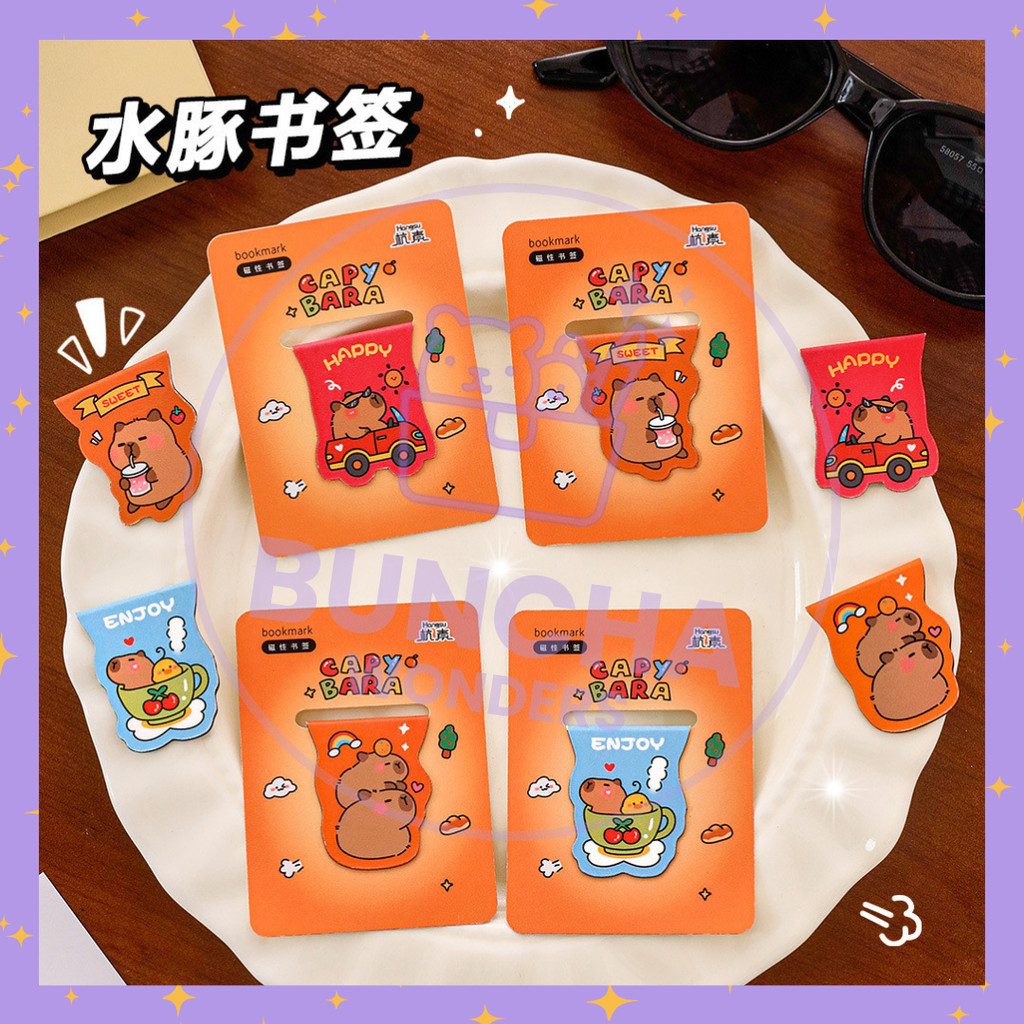 

BW PROMO - Pembatas Buku Magnet Capybara Colorful Cute Pet Bookmark Nice Animal Murah
