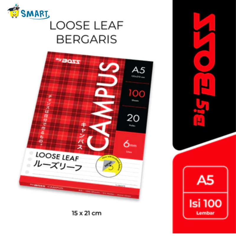 

BigBoss Loose Leaf A5 100 Lembar 100 21X15 CM