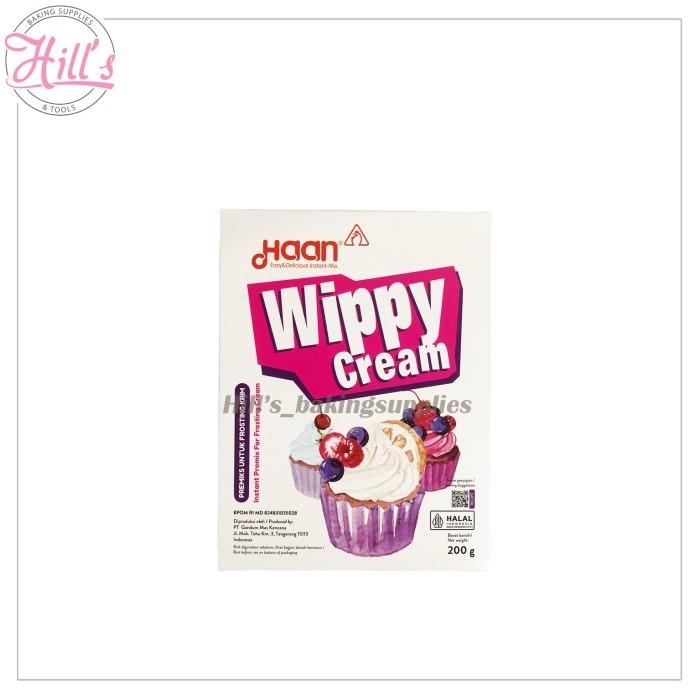 

HAAN WIPPY CREAM 200GR DAN 400GR / WHIPPING CREAM BUBUK isi 200gr x 2 sachet / WIPPING CREAM / TEPUNG WHIP KRIM 200 400 GR - 200GR