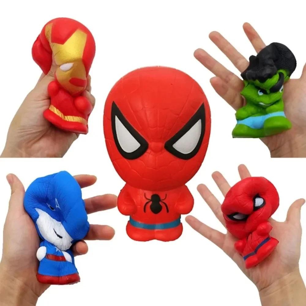 

Marvel Spiderman Stress Relief Toy Doll Spider-Man Hulk Iron Man Hand Squeeze PU Stress Relief Toy Children's Birthday Xmas Gift