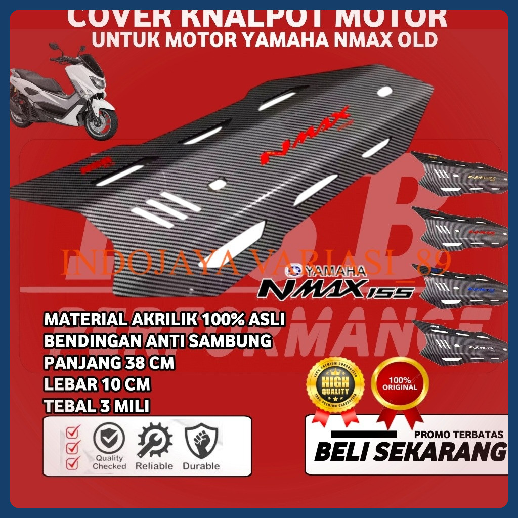 COVER KNALPOT NMAX OLD/NEW Tutup Knalpot NMAX New/Old 2015-2024 AKSESORIS MOTOR NMAX NSB INDOJAYA